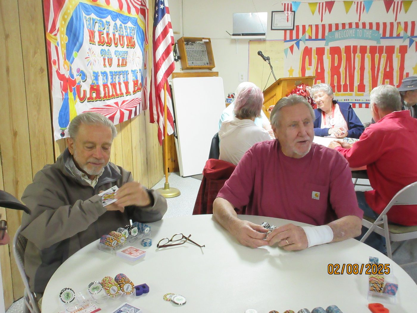 A weekly poker night.