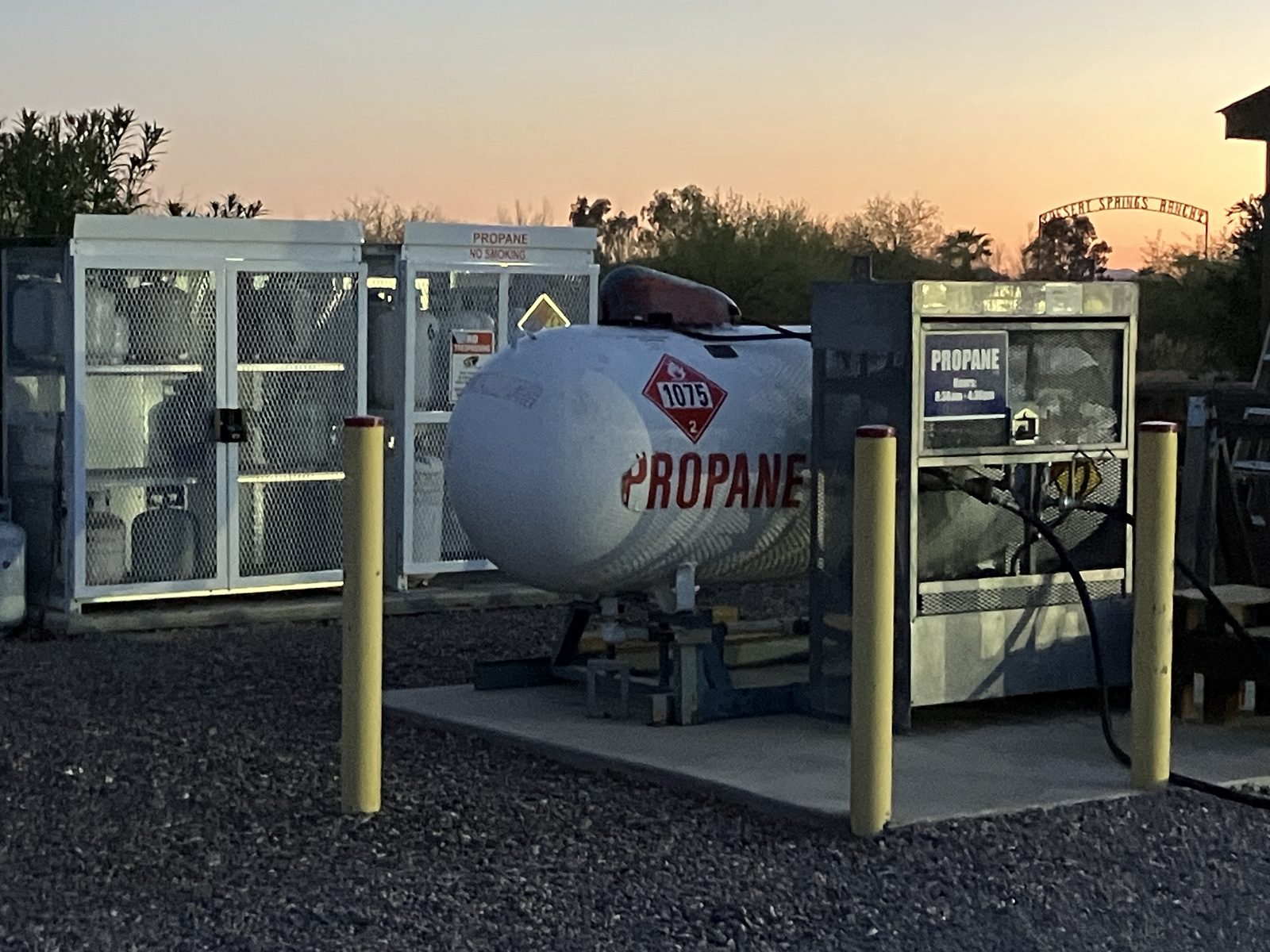 Propane station and tanks at RoVer's Roost.